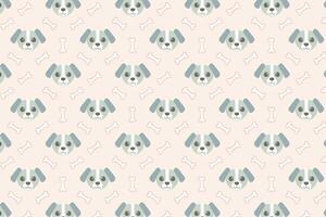 A dog pattern with bones and bones on a pink background illustration vector