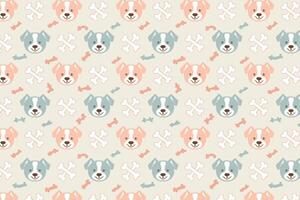 A pattern with dogs and bones on it vector