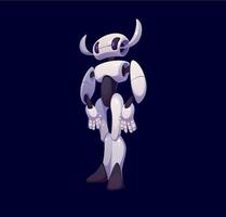 Robot, futuristic digital android or cyborg bot vector