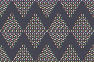 Geometric seamless pattern. Moroccan Texture of various vertical rhombus, squares. Geometric shapes.Traditional oriental elements. Decorative eastern ornaments on black background. vector