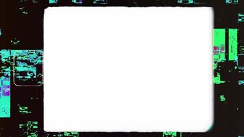 Broken vintage television with analog distortion, lost signal, and static interference video