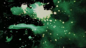 Abstract Green Splash with Highlights creates a unique visual grunge art background video