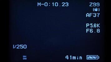 Retro Camera Settings Display showcases key elements such as Exposure, Focus, and Temperature video