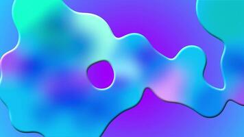 Colorful holographic abstract liquid waves futuristic motion background video