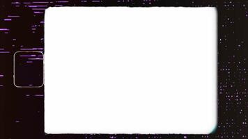 Retro TV malfunction with VHS glitch, scrambled signal, and static overlay video