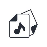 Audio File icon.Editable stroke.linear style sign for use web design,logo.Symbol illustration. vector