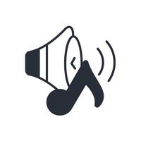 music icon.Editable stroke.linear style sign for use web design,logo.Symbol illustration. vector