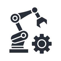 robotics icon.Editable stroke flat vector