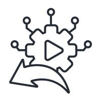 automation icon line vector
