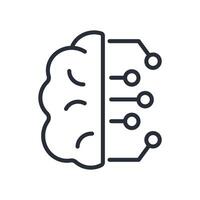 Artificial intelligence icon line vector