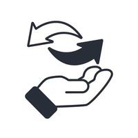 repeat icon.Editable stroke.linear style sign for use web design,logo.Symbol illustration. vector