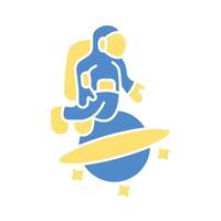 astronaut icon.Editable stroke.linear style sign for use web design,logo.Symbol illustration. vector