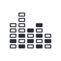 equalizer music icon.Editable stroke.linear style sign for use web design,logo.Symbol illustration. vector