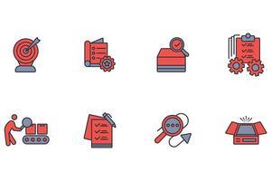 Quality control icon colors vector