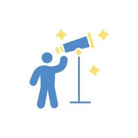 stargazing icon.Editable stroke.linear style sign for use web design,logo.Symbol illustration. vector