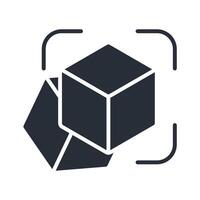 Object detection icon. flat vector