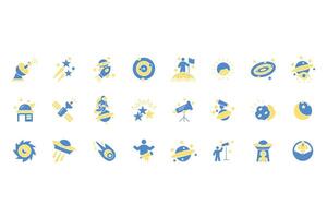 Astronomy icon set Editable stroke.linear style sign for use web design,logo.Symbol illustration vector