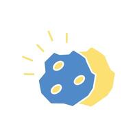 Asteroid icon.Editable stroke.linear style sign for use web design,logo.Symbol illustration. vector