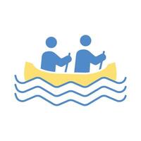 canoeing icon .colors vector