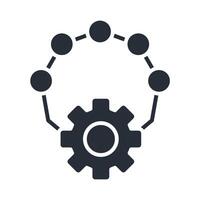 automated system icon.Editable stroke flat vector