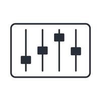 mastering music icon.Editable stroke.linear style sign for use web design,logo.Symbol illustration. vector