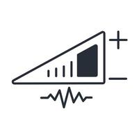 Volume icon.Editable stroke.linear style sign for use web design,logo.Symbol illustration. vector