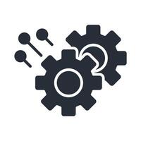 ai development icon.Editable stroke flat vector