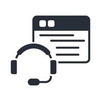 virtual assistant icon.Editable stroke. flat vector