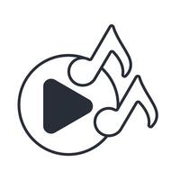 song icon.Editable stroke.linear style sign for use web design,logo.Symbol illustration. vector