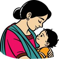 Illustration of mom icon. vector