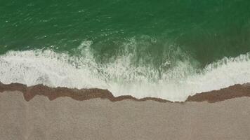 An aerial view of the ocean and waves video