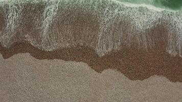 An aerial view of the ocean and waves video