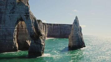 The cliffs of the coast of france video