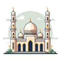 A modern mosque with intricate patterns, blending tradition with contemporary design. png