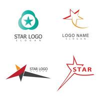 Set Star logo template element symbol design vector