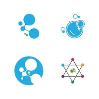 Set Abstract logo featuring molecule vector