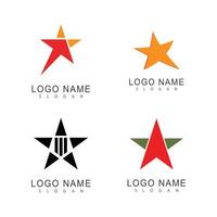 Set Star logo template element symbol vector