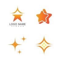 Star logos template element symbol design vector