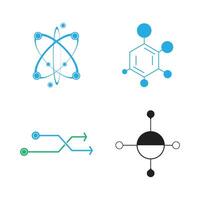 Set Abstract logos design featuring molecule vector