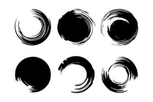 Circular brush strokes on a white background vector