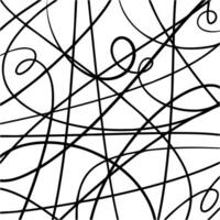 Irregular scribble lines drawn by hand in a seamless pattern. vector