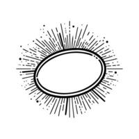 An empty elliptical circle with a shining effect, can be filled with the text or design you want vector