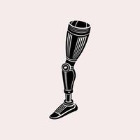 Prosthetic Limb Illustration Artificial Limb on White Background vector