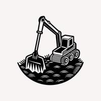 Post Hole Digger Illustration Construction Tool on White Background vector