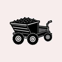 Manure Spreader Illustration on White Background vector