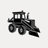 Blade Grader on White Background Heavy Equipment Construction Machinery vector