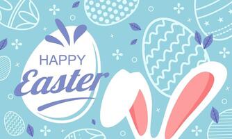 celebrate Easter Day simple background design style. vector