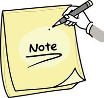 Yellow Sticky Note for Business and Personal Use vector