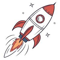 Cartoon Rocket Clipart for Space and Science Projects vector