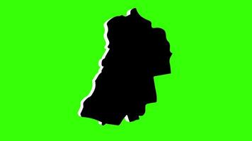 green screen map of Grafton County in New Hampshire video